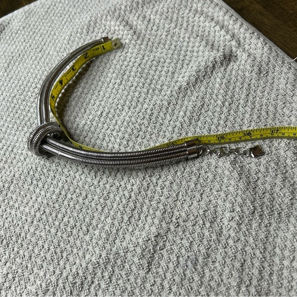 BCBGMAXAZRIA silver knot choker - Picture 2 of 5